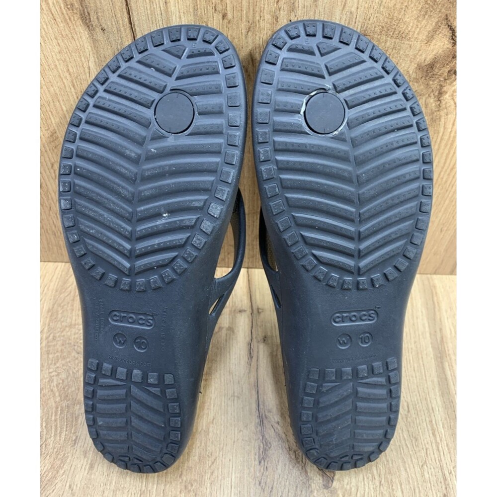 Crocs Women's Kadee II Flip Flop Sandal Thong Toe Black Size 10 - Picture 5 of 13